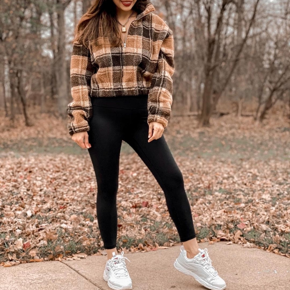Zaful Large Plaid Pullover Jacket
